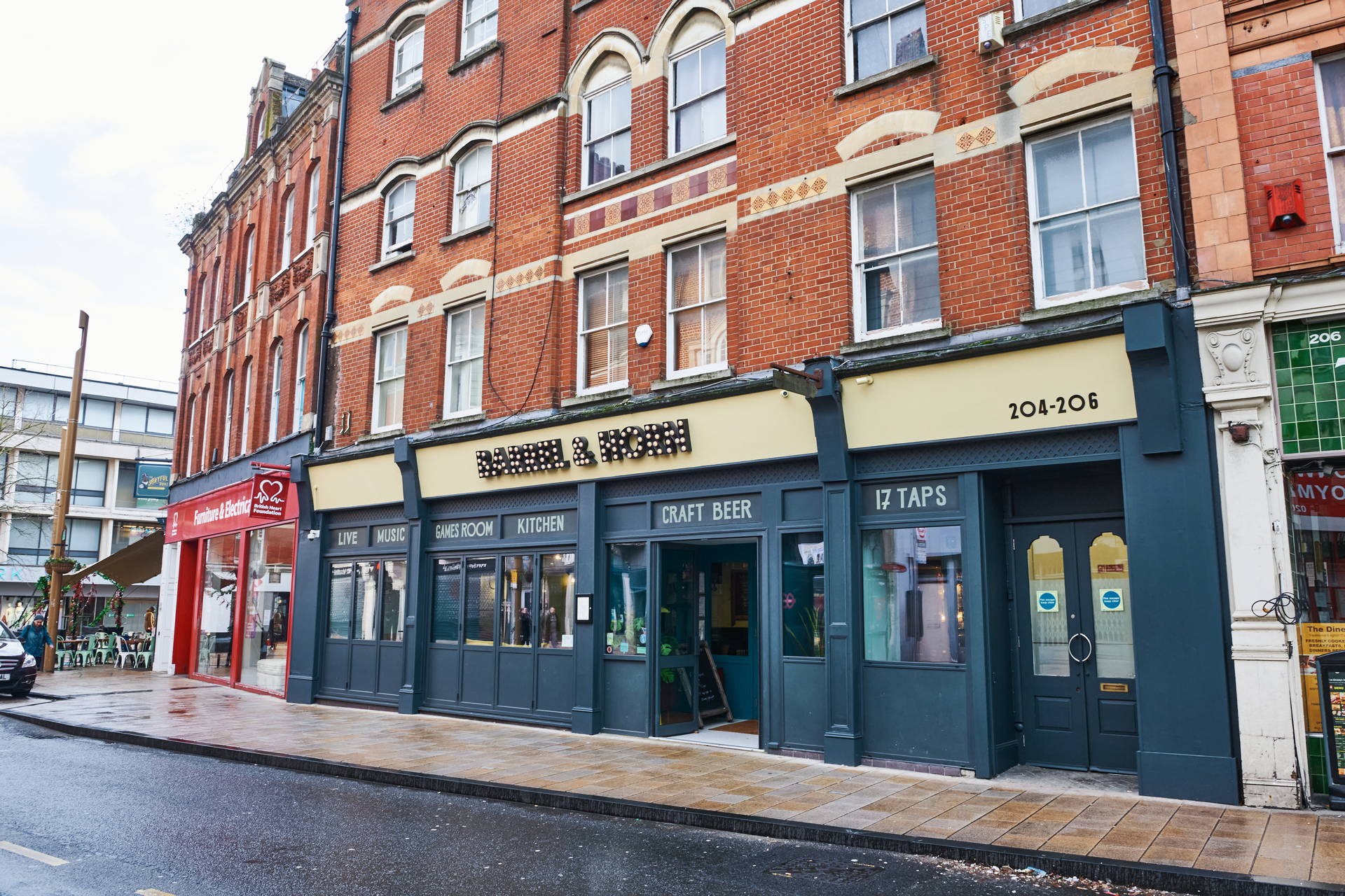 Contact Barrel & Horn for a warm superb drinks, and fresh food